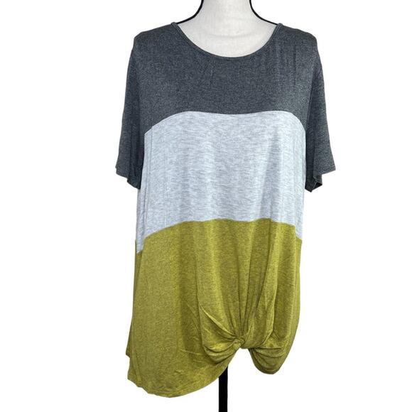 Pink Clover Short Sleeve Top Knot Hem Size XXL - Picture 1 of 6